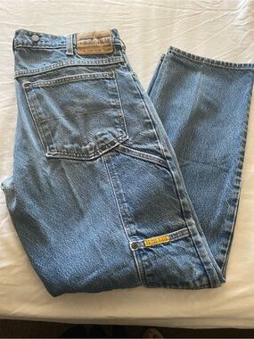 Men's Straight Jeans in Light Blue Denim